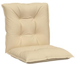 Perne scaun cu spătar mic, 4 buc., bej, 100x50x7 cm, textil
