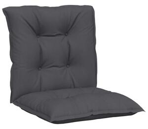 Perne scaun cu spătar mic, 2 buc., antracit 100x50x7 cm textil