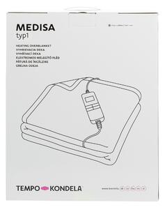 TEMPO-KONDELA MEDISA TIP 1, pătură XL electrică, model gri / stea, 130x180 cm