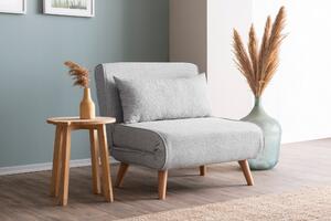 Atelier Del Sofa, Fotoliu extensibil Emel gri 80/79 cm