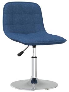 Scaun de masă pivotant, albastru, material textil