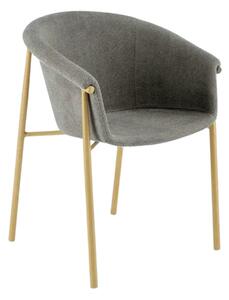 Scaun K489, gri/stejar, stofa clasica/metal, 59x56x80 cm
