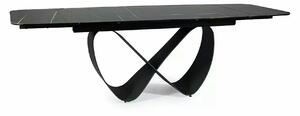 Masa extensibila INFINITY CERAMIC, negru, sticla securizata/ceramica
