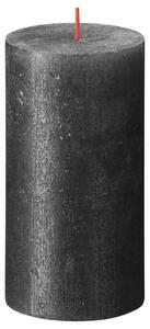 Bolsius Lumânări bloc rustice Shimmer, 4 buc., antracit, 130x68 mm 103667647131