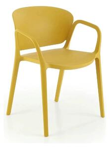 Scaun K491, galben, polipropilena, 60x56x76 cm
