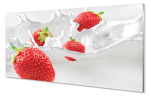 Tablouri acrilice lapte cu căpșuni