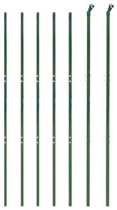 Gard plasă de sârmă cu țăruși de fixare, verde, 1,4x10 m