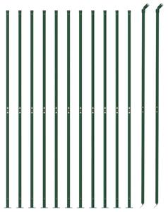 Gard plasă de sârmă cu bordură, verde, 1,8x25 m