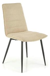 Scaun K493, bej/negru, stofa clasica/metal, 47x60x92 cm