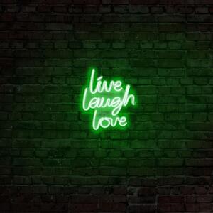 Aplica de Perete Neon Live Laugh Love, 31 x 36 cm