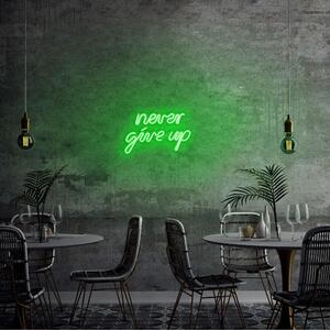 Aplica de Perete Neon Never Give Up, 40 x 23 cm
