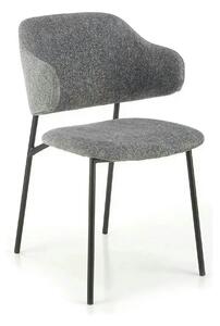 Scaun K497, gri deschis, stofa clasica/metal, 52x62x82 cm