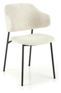 Scaun K497, crem, stofa clasica/metal, 52x62x82 cm