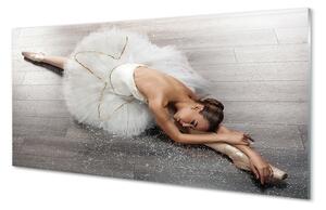 Panouri de sticlă Femeie rochie albă balerină