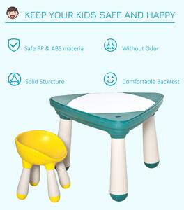 Homcom Masa de Joc Container pentru copii cu scaun si compartimente Varsta 2-5 ani in ABS si PP