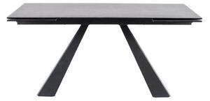 Masa extensibila SALVADORE CERAMIC II, gri/negru mat, sticla securizat