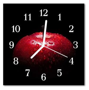 Ceas de perete din sticla pătrat Apple a Bucătărie Roșu