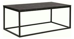 Masuta ROSSI A, negru cu efect de marmura/negru, PAL melaminat/metal