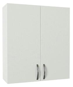 Dulap baie suspendat BENITO, alb, PAL melaminat, cu 2 usi, 70x27x80 cm