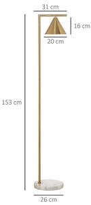 Lampa de podea, abajur reglabil, 31x26x153 cm aurie HOMCOM | Aosom RO