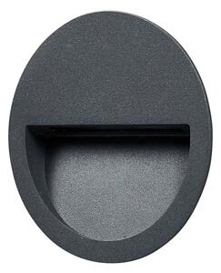 Lucande - Loya Round Aplice Perete Încastrată de Exterior Dark Grey
