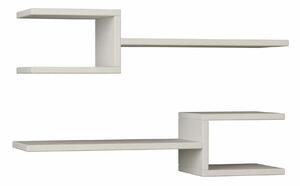 Set 2 polite FORK, alb, PAL melaminat, 75x22x18 cm