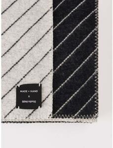 Made By Hand - Pinstripe Throw Black
