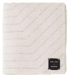 Made By Hand - Pinstripe Throw White