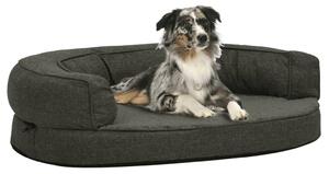 Saltea ergonomică pat câini gri închis 75x53cm aspect in/fleece