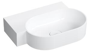 Omnires Ovo M+ lavoar 55x38 cm ovale de blat alb luciu OVO555UWLBP