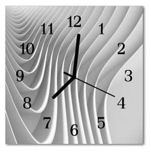 Ceas de perete din sticla pătrat Abstract Art Gray