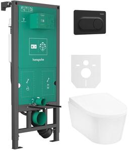 Set vas WC Hansgrohe EluPura S 60193450, cadru încastrat Hansgrohe iFrame universal 01022180, 60148450, 66002670