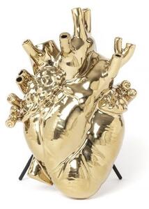Seletti - Love In Bloom Gold Porcelain Heart Vase Seletti