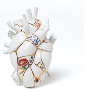 Seletti - Kintsugi Porcelain Heart Vase Love In Bloom