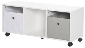 HomCom mobilier depozitare jucarii, 90x30x37.9cm alb | AOSOM RO