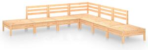 Set mobilier de grădină, 7 piese, lemn masiv de pin