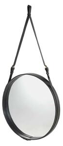 GUBI - Adnet Wall Mirror Circular Ø70 Black Leather