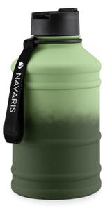 Sticla de apa din otel inoxidabil Navaris cu un singur perete, 2.2 litri, Verde, 53701.07