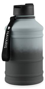 Sticla de apa din otel inoxidabil Navaris cu un singur perete, 2.2 litri, Gri, 53701.22