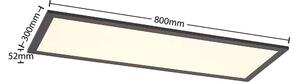 Lindby - Nelios Plafonieră LED 2700-6500k 80x30 Black