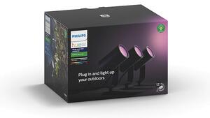 Philips Hue - Lily Spike Spoturi Exterior 3x8W White/Color Amb. Antracit