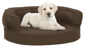 Saltea ergonomică pat de câini, maro, 60x42 cm aspect in/fleece