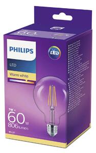 Philips - Bec LED 7W (806lm) Filament Globe Ø93 E27