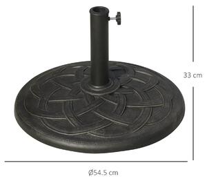 Baza pentru Umbrela de Gradina Outsunny din Rasina, Φ54.5cm 19kg, Bronz | Aosom RO