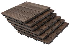 Outsunny dale exterior din lemn, 27 bucati, 30x30x2.5 cm maro | AOSOM RO
