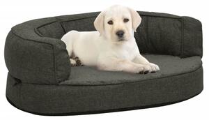 Saltea ergonomică pat de câini, gri închis, 60x42 cm, fleece