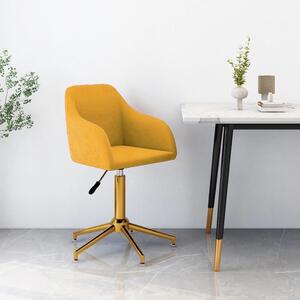Scaun de birou pivotant, galben, catifea