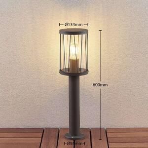 Lindby - Yonan Lampă de Stâlp Exterior H60 Dark Grey/Clear Lindby
