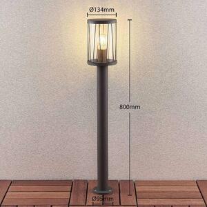 Lindby - Yonan Lampă de Stâlp Exterior H80 Dark Grey/Clear Lindby