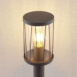 Lindby - Yonan Lampă de Stâlp Exterior H80 Dark Grey/Clear Lindby